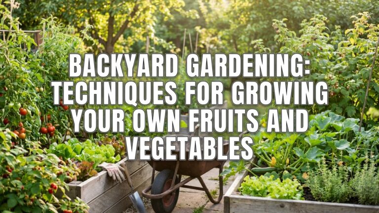 Backyard Gardening Techniques for Growing Your Own Fruits and Vegetables