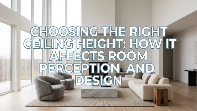 Choosing the Right Ceiling Height: How It Affects Room Perception and Design