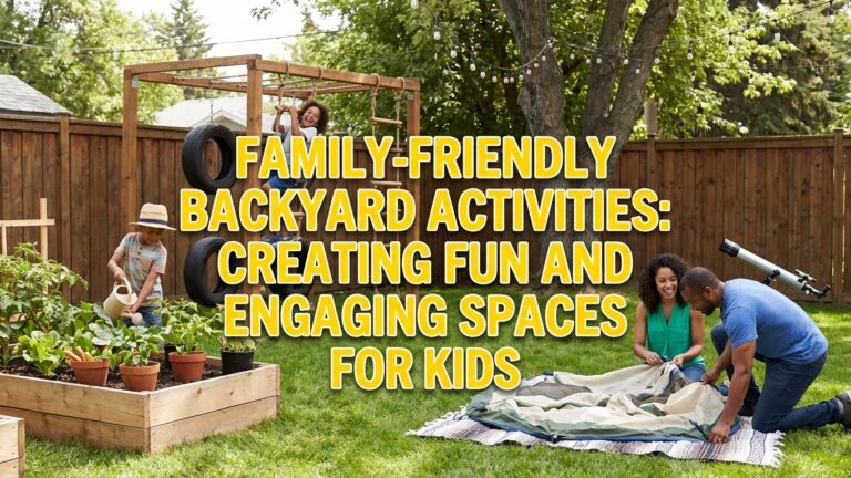 Family-Friendly Backyard Activities Creating Fun and Engaging Spaces for Kids