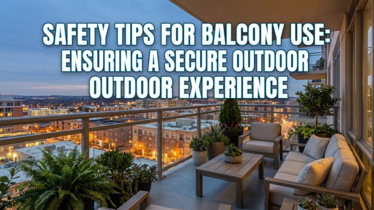 SAFETY TIPS FOR BALCONY USE ENSURING A SECURE OUTDOOR EXPERIENCE