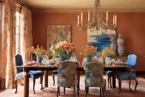 color shapes welcoming dining rooms