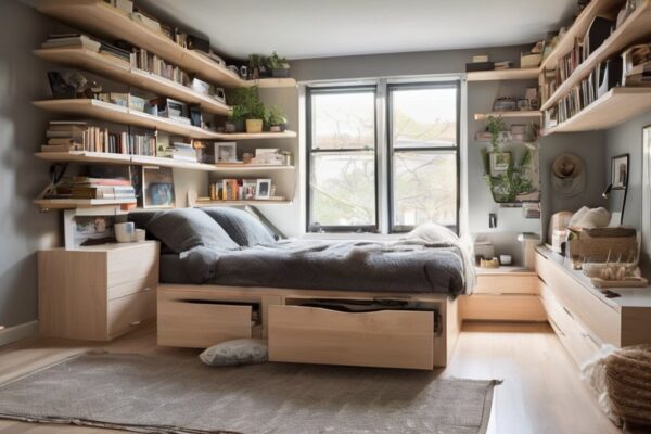 smart storage for small bedrooms