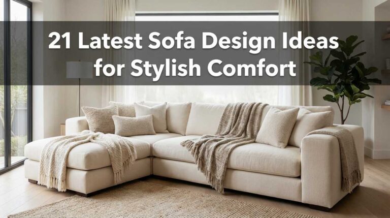 21 Latest Sofa Design Ideas for Stylish Comfort